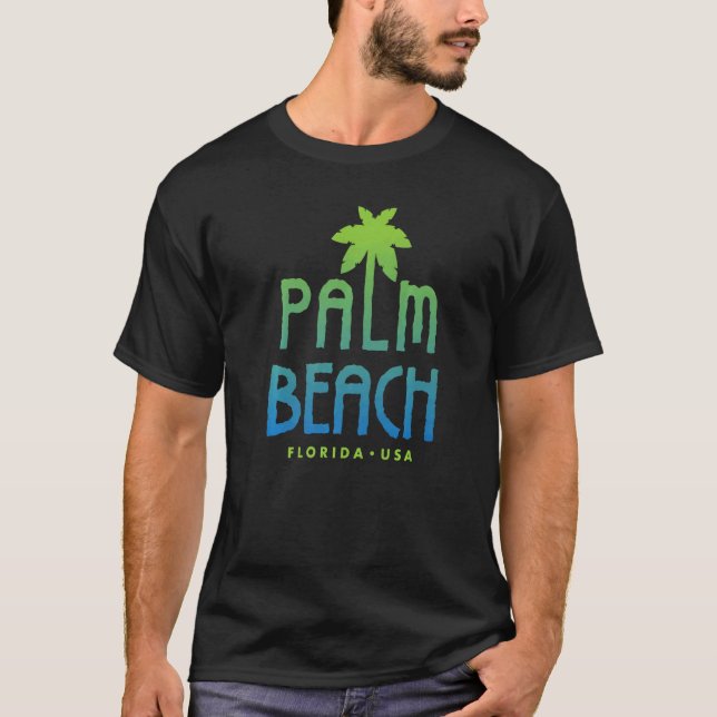 Camiseta Palm Beach Florida Palm Tree (Anverso)