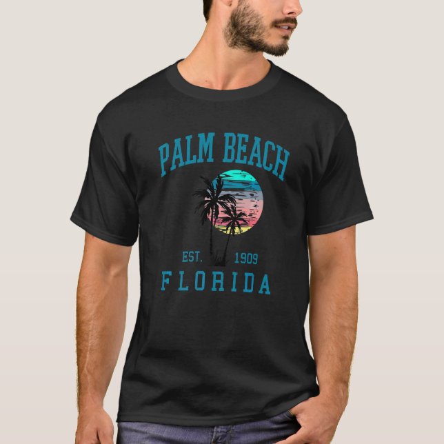 Camiseta Palm Beach Florida Spring Break 2022 Beach Palm Tr (Anverso)