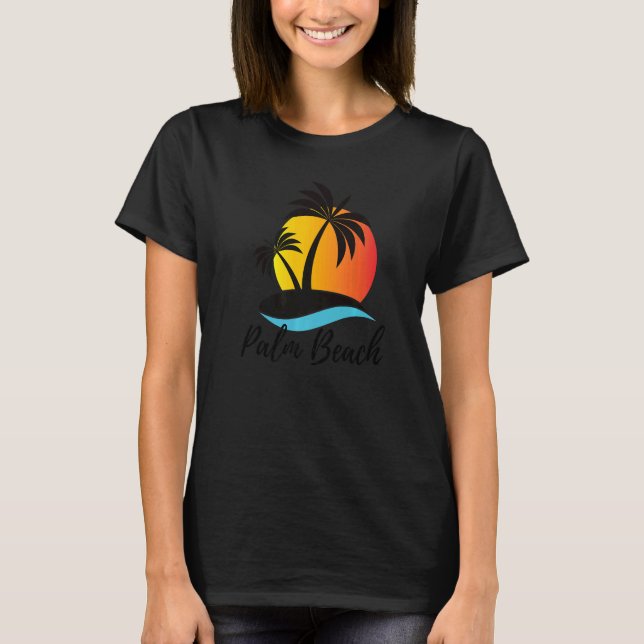 Camiseta Palm Beach Florida Tree Vacation Tropical Group  (Anverso)