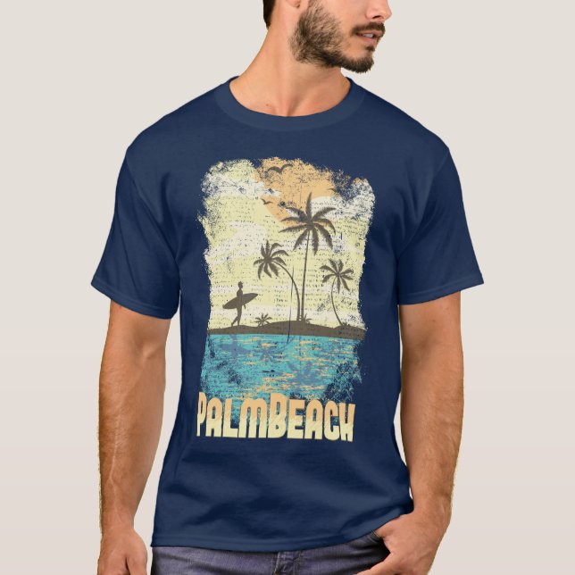 Camiseta Palm Beach para hombres (Anverso)