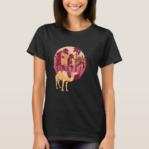 Camiseta Palm de árbol de camello Nipa Hut Camel Animal vin