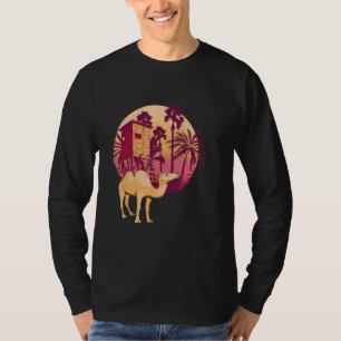 Camiseta Palm de árbol de camello Nipa Hut Camel Animal vin