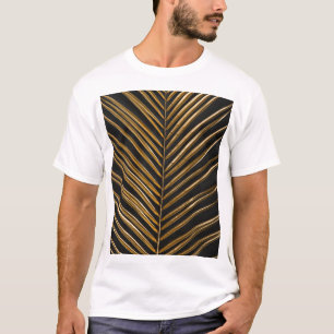 Camiseta Palm de fecha dorada: fondo negro Minimalista