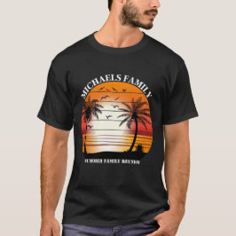 Camiseta Palm de playa de verano de verano de Reunión Famil