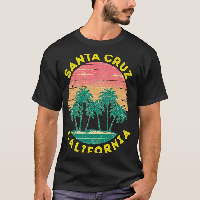Camiseta Palm de recuerdo de vacaciones de California en Sa (Anverso)