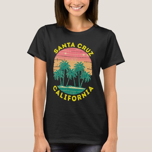 Camiseta Palm de recuerdo de vacaciones de California en Sa (Anverso)