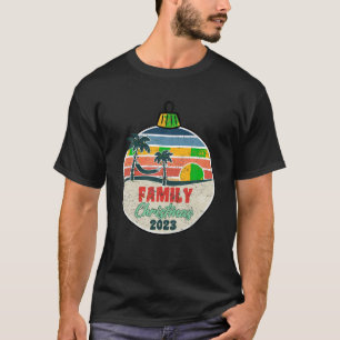 Camiseta Palm de vacaciones de Navidades familiares trópico