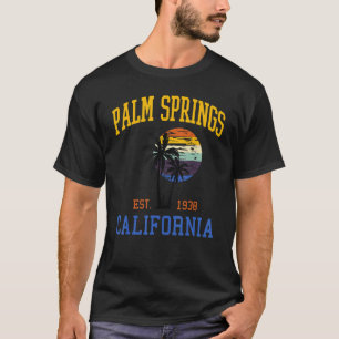 Camiseta Palm Springs California Beach Vintage Palm Trees