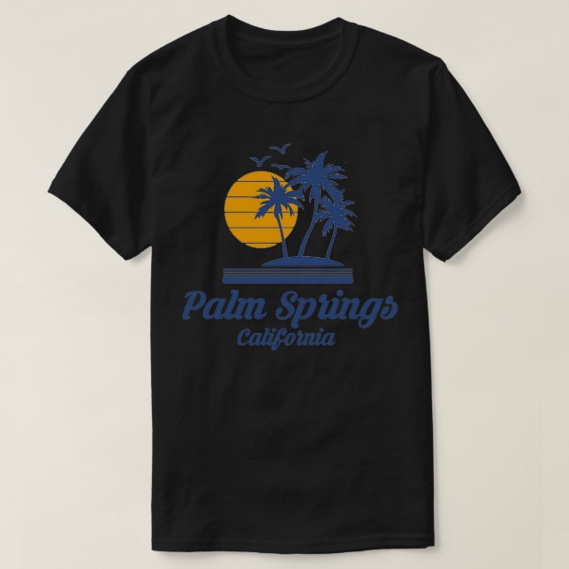 Camiseta Palm Springs California CA State Beach Cali SoCal (Diseño del anverso)