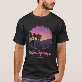 Camiseta Palm Springs California Retro Vintage Style Sunset