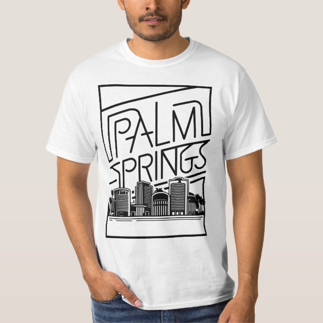 Camiseta Palm Springs City al sur de California EE.UU. (Anverso)