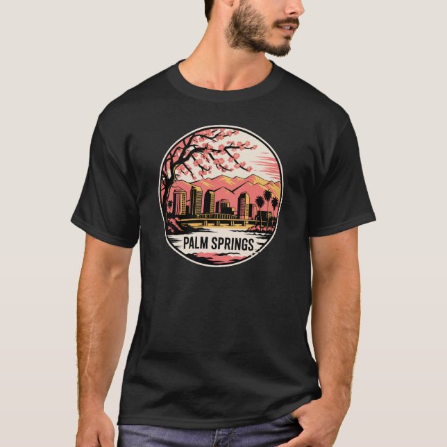 Camiseta Palm Springs City California USA (Anverso)