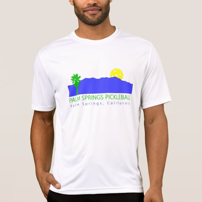 Camiseta Palm Springs Pickleball con la humedad Wing T-Shir (Anverso)
