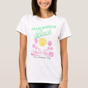Camiseta palm springs retro custom name bachelorette party