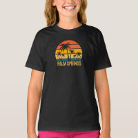Palm Springs Sunset Y Palm Trees Beach T-Shirt