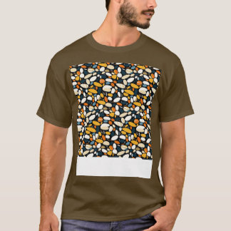 Camiseta Palm Stones Seless Pattern Beach Pebble Gemstone