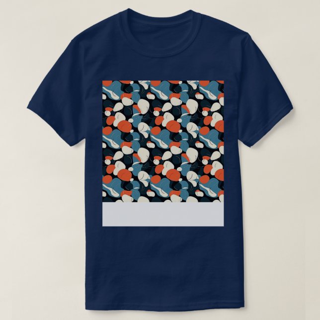 Camiseta Palm Stones Seless Pattern Beach Pebble Gemstone (Diseño del anverso)