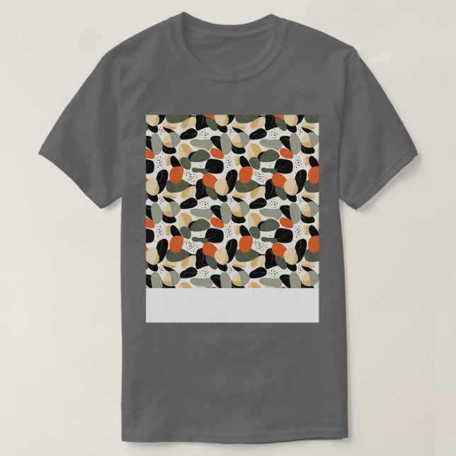 Camiseta Palm Stones Seless Pattern Beach Pebble Gemstone (Diseño del anverso)
