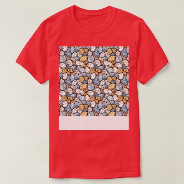 Camiseta Palm Stones Seless Pattern Beach Pebble Gemstone (Diseño del anverso)