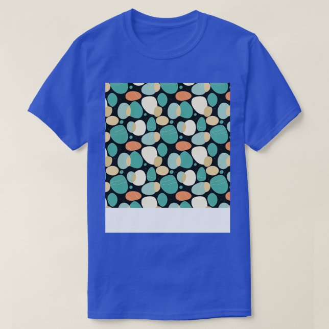 Camiseta Palm Stones Seless Pattern Beach Pebble Gemstone (Diseño del anverso)