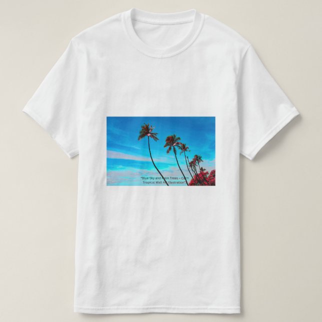 Camiseta Palm Tree Beach Seashore - Tropical Paradise (Diseño del anverso)