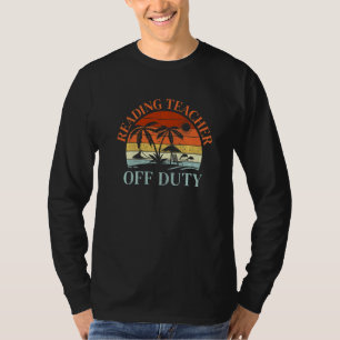 Camiseta Palm Tree Beach Sunset Retro Reading Teachers Summ