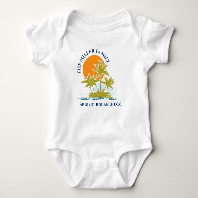 Camiseta Palm Tree Beach Trip Sunset Cute Personalizado (Anverso)