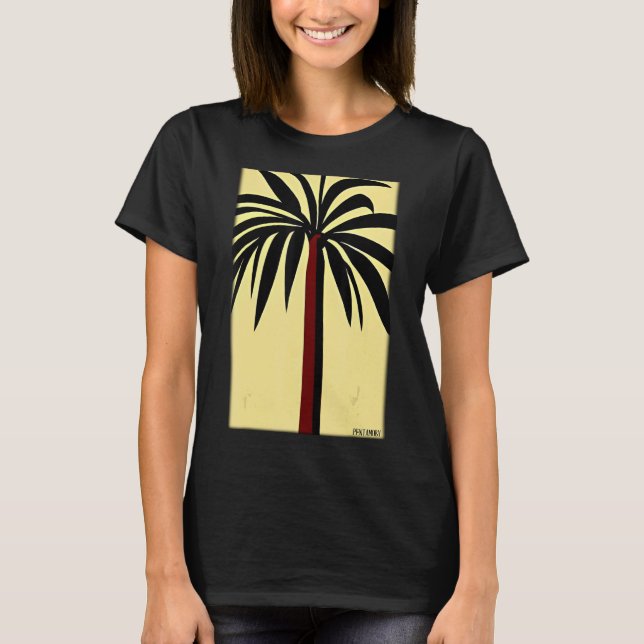 Camiseta Palm Tree Beach Vacation Summer Sun Sea Travel Hol (Anverso)