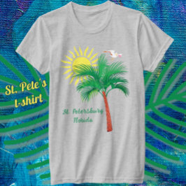 Camiseta Palm Tree de Florida y Seagull T-Shi de San Peters