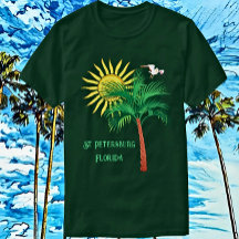 Palm Tree de Florida y Seagull T-Shi de San Peters