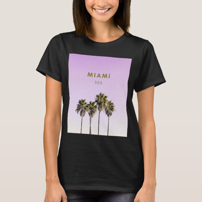 Camiseta Palm Tree de Miami 305 (Anverso)