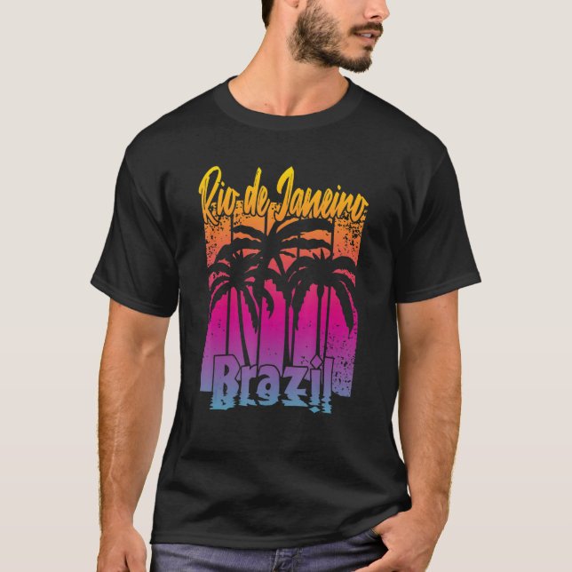 Camiseta Palm Tree de Río de Janeiro (Anverso)