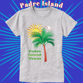 Camiseta Palm Tree, gaviota y sol de Texas