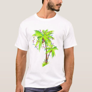 Camiseta Palm Tree Hawaii Beach Tropical Xmas Navidades Lig