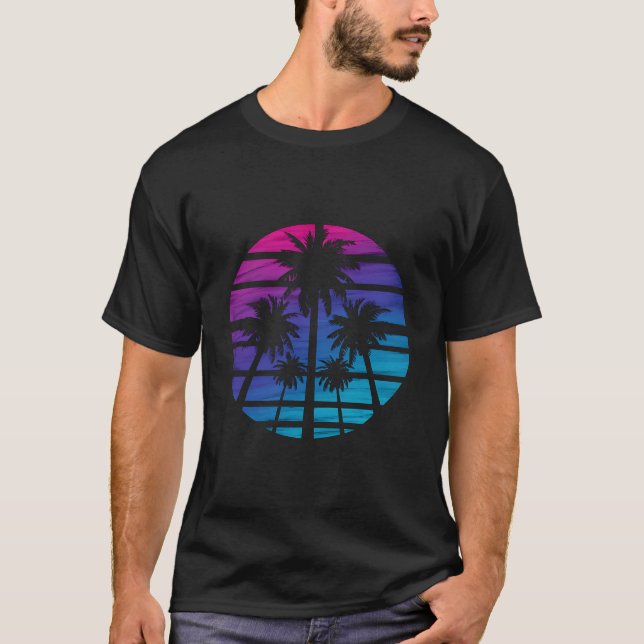 Camiseta Palm Tree Hawaiian Beach Summer Vacation (Anverso)
