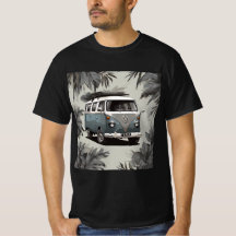"Palm Tree Kombi Shirt - Coastal Vintage Van Lover