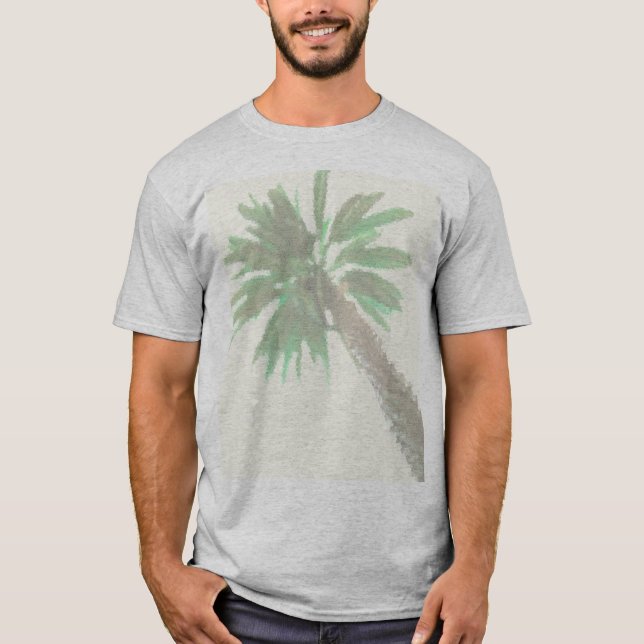 Camiseta Palm Tree Pastel Verde Tropical (Anverso)