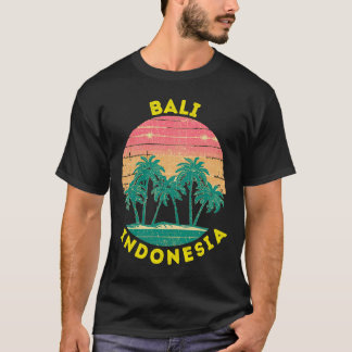 Camiseta Palm Tree retro Bali Vacation Souvenir