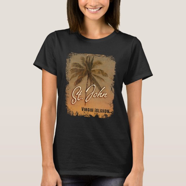 Camiseta PALM TREE St John Virgin Islands (Anverso)