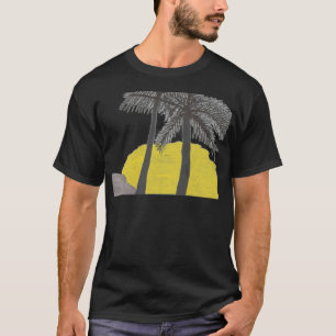 Camiseta Palm Tree Sunrise Silhouette Mens Tshirt