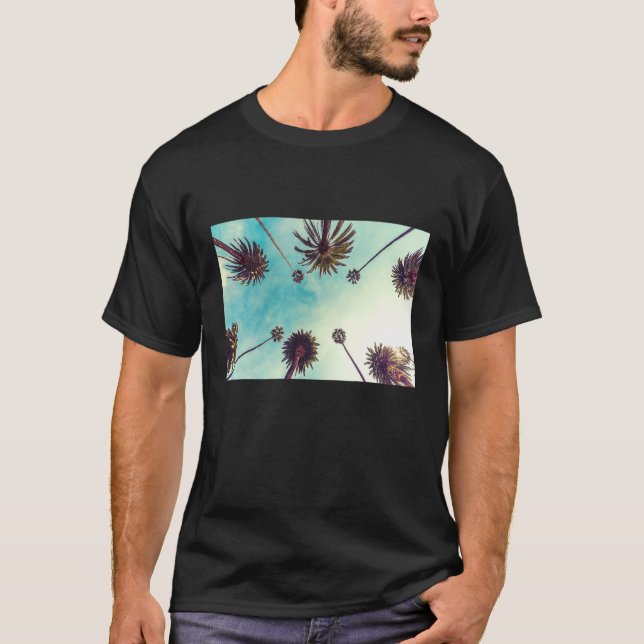 Camiseta Palm Tree Sunset Tropical Beach California Vacatio (Anverso)