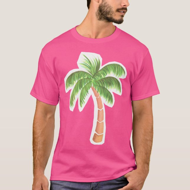 Camiseta Palm Tree tropical - acuarela (Anverso)