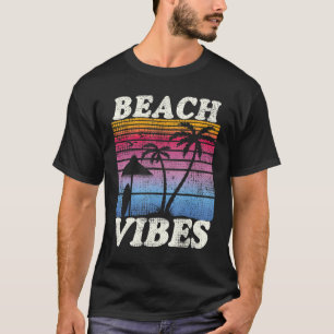 Camiseta Palm Tree Tropical Beach Fiesta Vintage Summer Bea