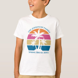 Camiseta Palm Tree Tropical Beach Trip Sunset Personalizado