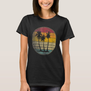 Camiseta Palm Tree Tropical Beach Vintage Retro Style 70