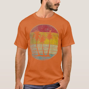 Camiseta Palm Tree Tropical Beach Vintage Retro Style 70s