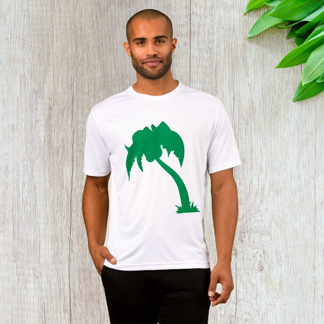 Camiseta Palm Tree Tropical Silhouette Green Island Beach (Subido por el creador)
