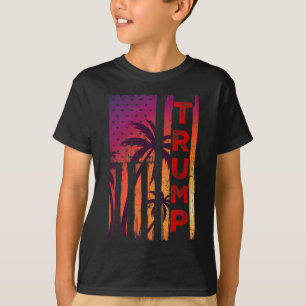 Camiseta Palm Tree Vintage Molesta La Bandera Estadounidens