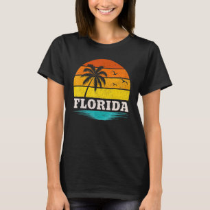 Camiseta Palm Tree Vintage Retro Sunset Summer Vacation Flo