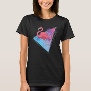 Camiseta Palm Trees 80 Vaporwave Tropical Bird Animal Flam